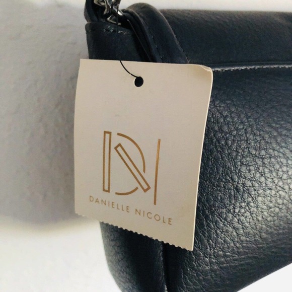 NWT Danielle Nicole Henley Crossbody Chain Handle Bag Navy Blue DN173318 - Picture 8 of 12